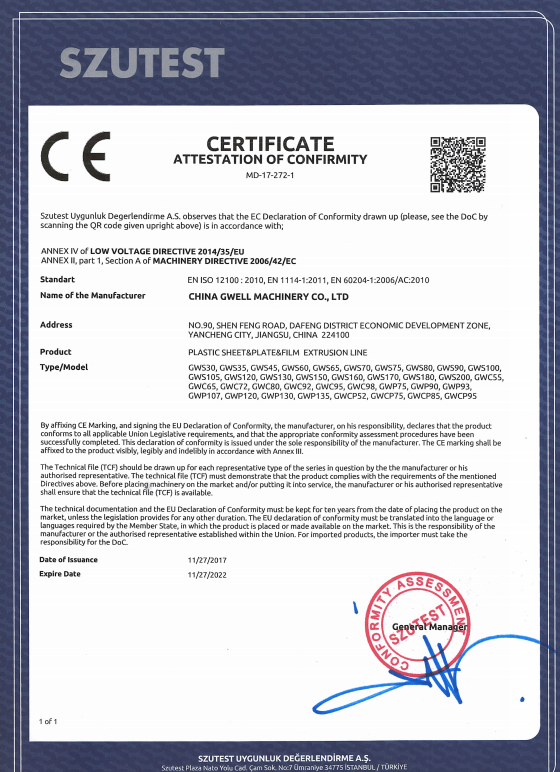 China Gwell Machinery Co., Ltd Qualitätskontrolle 0