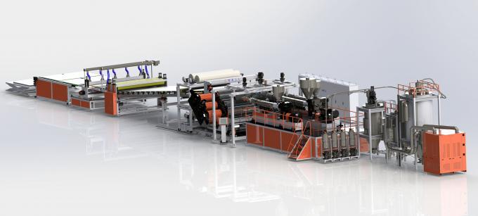 PET-GPPS-Tiefe-Platte-Extrusionslinie Kunststoffblech-Extrudermaschine 750 kg/h 0