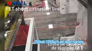 250 kWh, 1200 kg/h PET-Folienproduktionslinie
