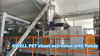 PET-Folienextrusionslinie, Flocken + Harz ohne Kristallisation