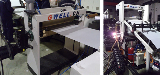 kaufen 800 - 1500 mm Breite PETG-Blatt-Extrusionslinie Tür-Panel-Herstellungsmaschine online manufacture