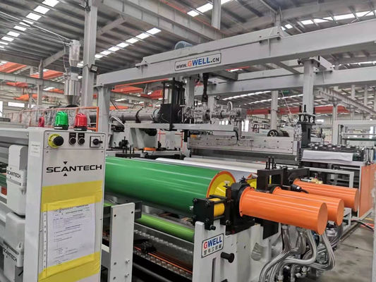 kaufen TPU-Gussfilm-Extrusionslinie mit Kapazität von 250 kg/h, Breite von 1000-2000 mm und Single-Screw-Design für eine stabile Stoffentwicklung online manufacture