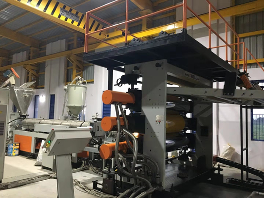 kaufen Kunstharz glasig-glänzende Fliese PVC-Dach-Brett-Verdrängungs-Linie ASA Co Extrusion Machine online manufacture