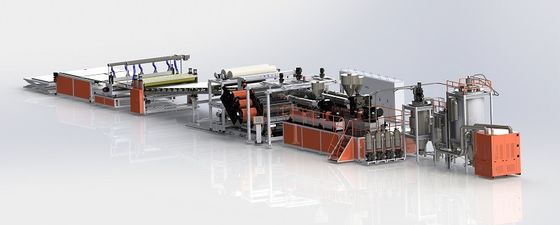 kaufen Hochtransparente PC/PMMA-Blatt-Extrusionslinie mit 600-1220 mm Breite und 0,125-3 mm Dicke für optische Anwendungen online manufacture