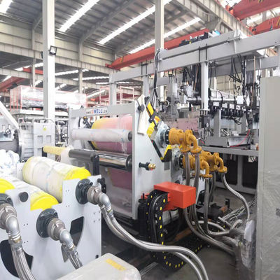 kaufen PETG-Dekorationsblatt-Extrusionslinie mit 600 kg/h Leistung, 0,15-2 mm Dicke und mehrschichtiger Struktur online manufacture