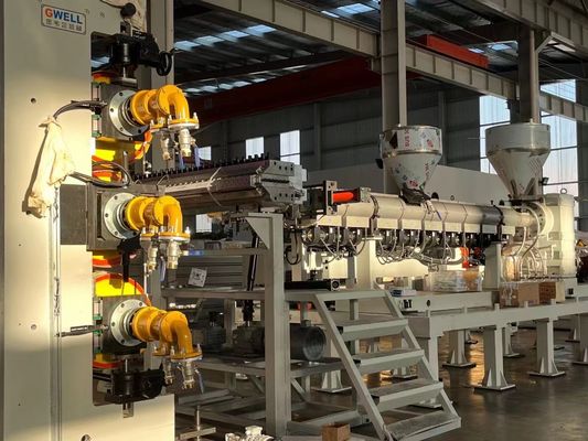 kaufen 1-10 mm dicke ABS-HDPE-Platten-Extrusionslinie mit Einzelschraubentwurf für die Herstellung von hochwertigen Kunststoffplatten online manufacture