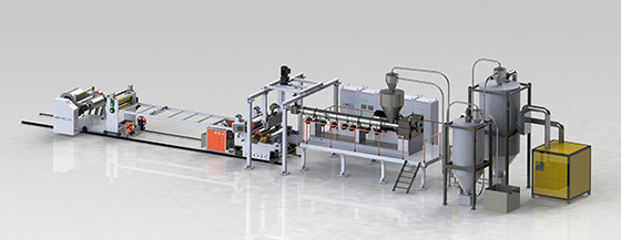 kaufen 1000mm Transparente Plastikfolie für die Tasse Produktionslinie PET-Blattmachmaschine online manufacture