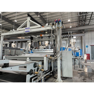 kaufen 2400 mm/2600 mm breite EVA-Solarfilm-Extrusionsleitung mit 300-700 kg/h Leistung und 16 m/s Höchstgeschwindigkeit für die Verkapselung von Solarkollektoren online manufacture