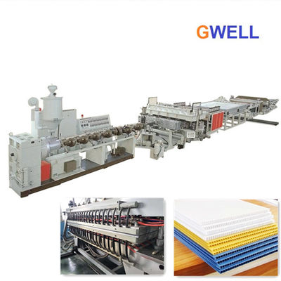 kaufen PET hohles Brett, das Maschine PET Polycarbonats-Blatt-Produktionsmaschine-Betriebshohlprofil-Verdrängung macht online manufacture