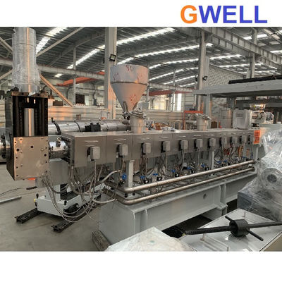 kaufen 95mm paralleles Doppelschneckenextruder-Maschine HAUSTIER Blatt, das zusätzliche Anlagen macht online manufacture